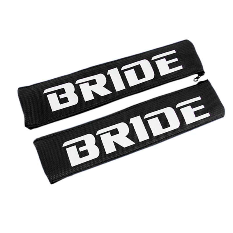 BRIDE New Soft Fabric Seat Belt Cover Shoulder Pads Fabric Racing Seat Material 1-PAIR - Image 5