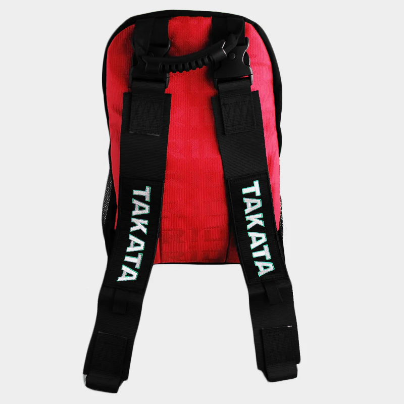 Bride Red Backpack with Takata Black Harness Adjustable Shoulder Straps - Image 3