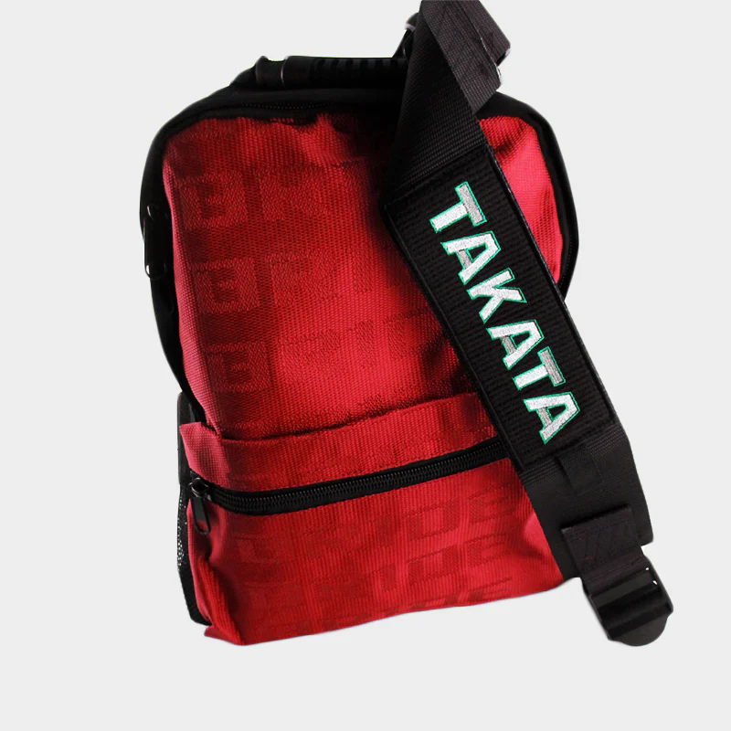 Bride Red Backpack with Takata Black Harness Adjustable Shoulder Straps - Image 5