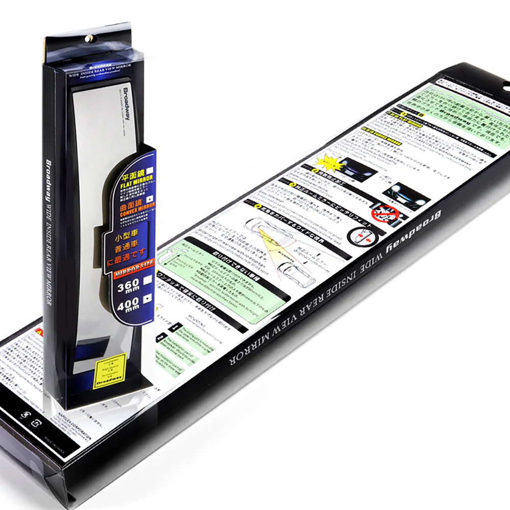 Broadway 400MM Wide Universal Interior Clip On Largest Visibility Rear View Mirror -Clear Tint Convex - Image 3