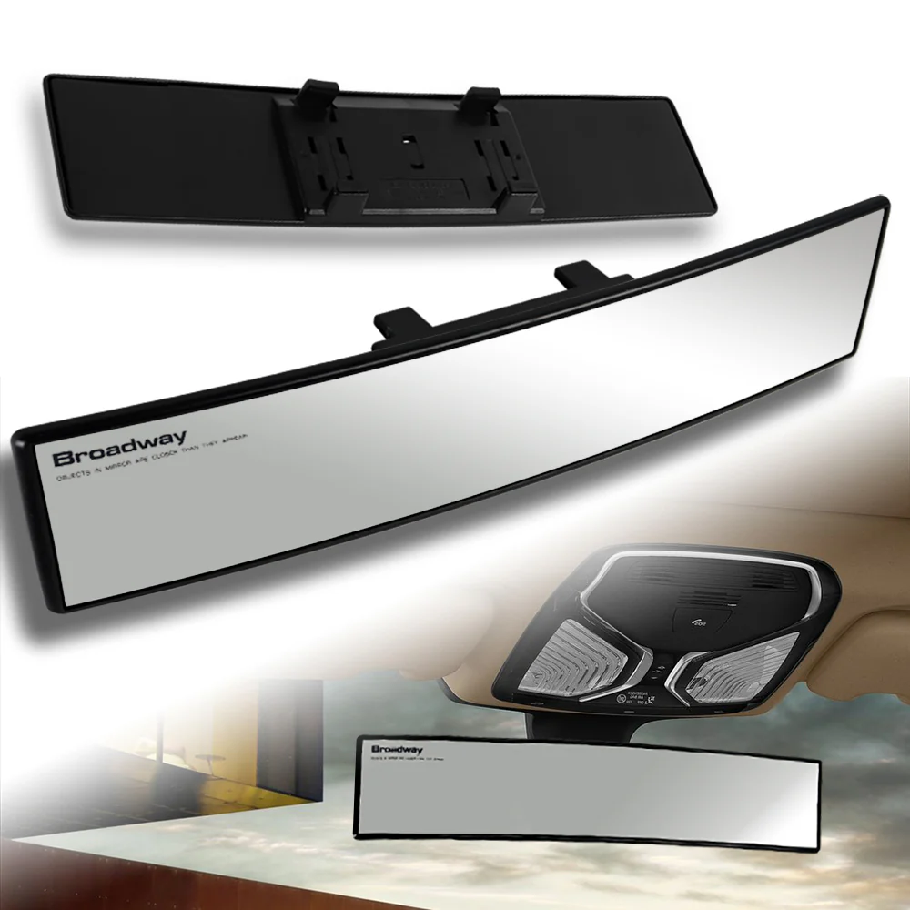 Broadway 400MM Wide Universal Interior Clip On Largest Visibility Rear View Mirror -Clear Tint Convex - Image 6