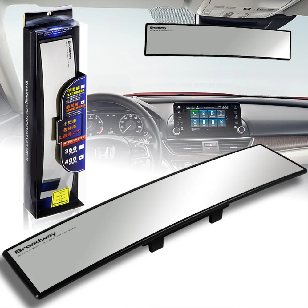 Broadway 400MM Wide Universal Interior Clip On Largest Visibility Rear View Mirror -Clear Tint Convex - Image 7