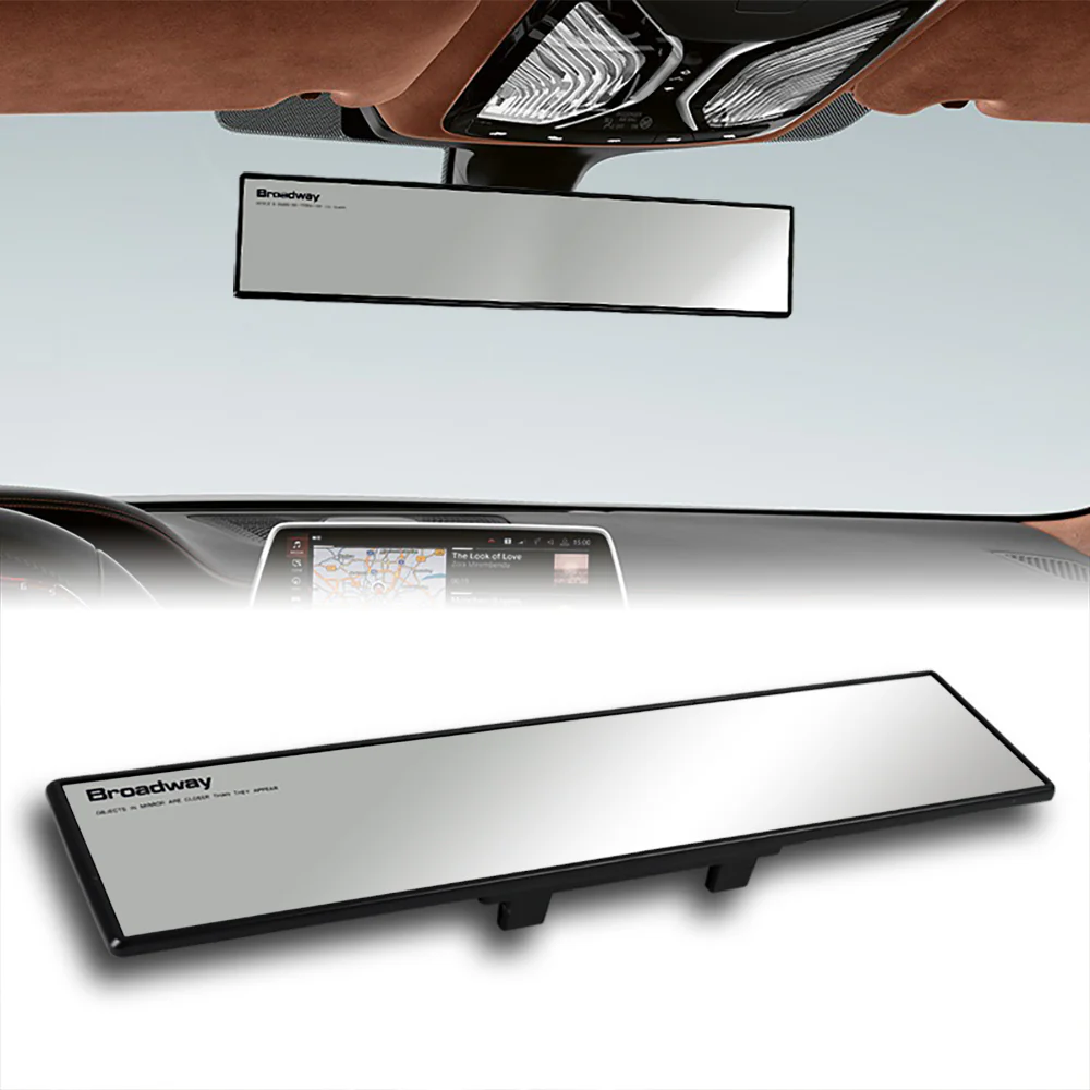 Broadway 400MM Wide Universal Interior Clip On Largest Visibility Rear View Mirror -Clear Tint Flat - Image 7