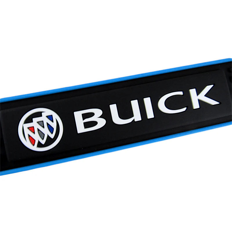 BUICK Set Car Door 4PCS Rubber Scuff Sill Panel Step Protector with Wheel Tire Valves Dust Stem Air Caps Keychain - Image 9