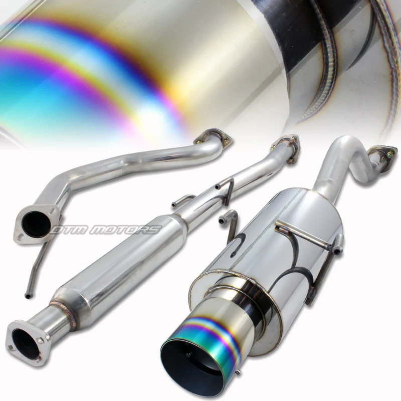 Burnt Rainbow Tip Catback Exhaust System For 1994 1995 1996 1997 1998 1999 2000 2001 Acura Integra 3 Dr Hatchback - Image 6