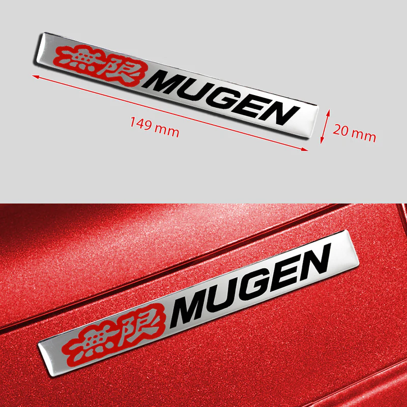 Mugen Silver Emblem Sticker x2 - Image 4
