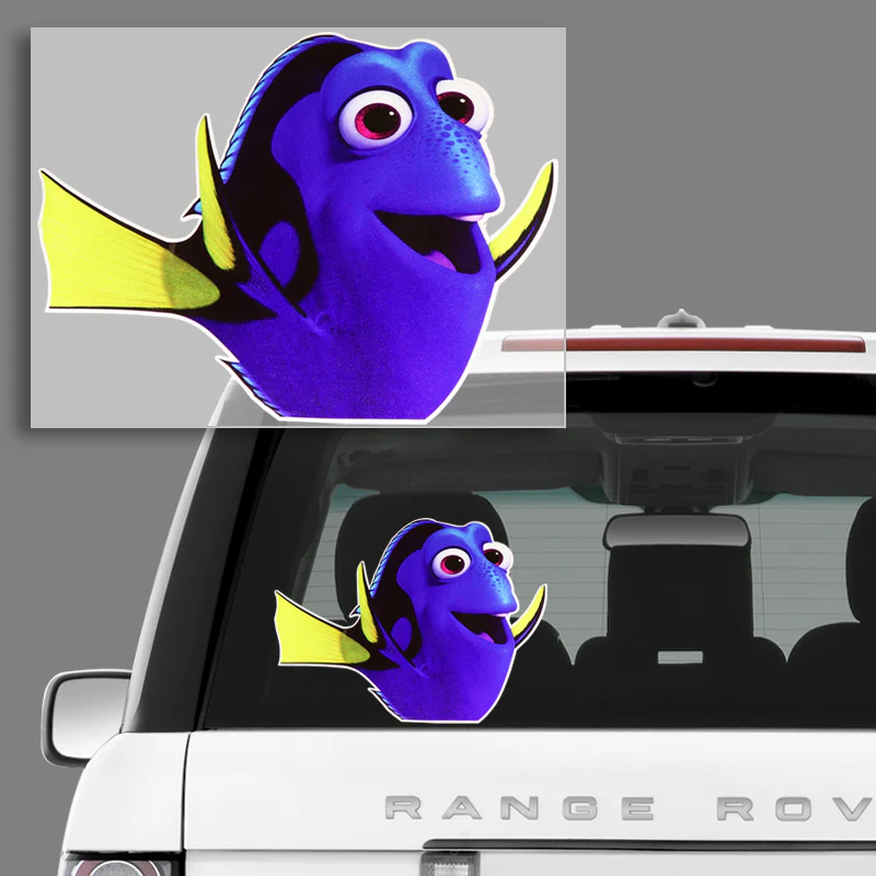 Car Laptop Door Case PEEPING DORY Sticker - Finding Nemo Wall My Family Decal - Image 2