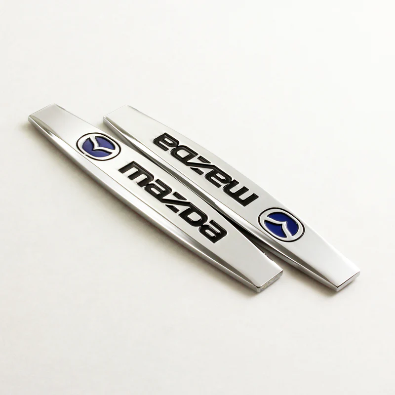 Mazda 3D Metal Emblem Sticker x2 - Image 2