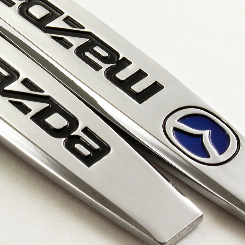 Mazda 3D Metal Emblem Sticker x2 - Image 4