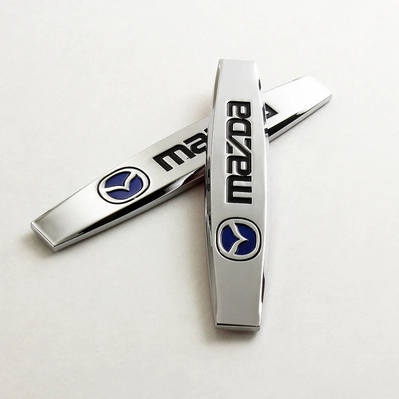 Mazda 3D Metal Emblem Sticker x2 - Image 5