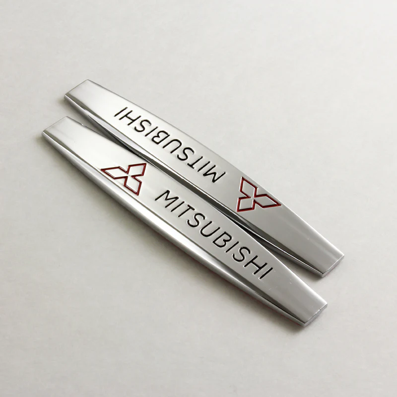 Mitsubishi 3D Metal Emblem Sticker x2 - Image 2
