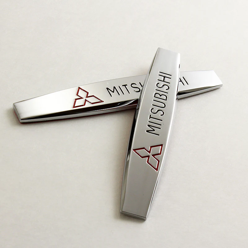 Mitsubishi 3D Metal Emblem Sticker x2 - Image 4