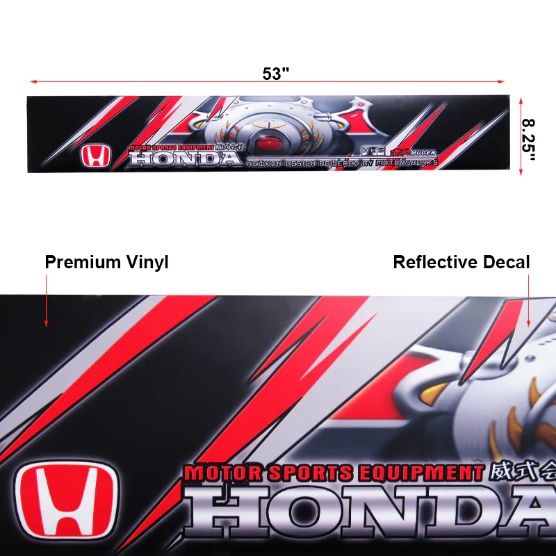Car Window Windshield Vinyl Banner For HONDA MUGEN CIVIC i-VTEC Decal Sticker X1 - Image 2