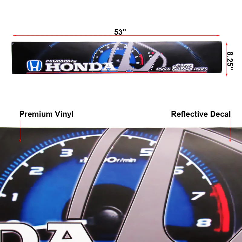 Car Window Windshield Vinyl Banner For HONDA MUGEN CIVIC i-VTEC Decal Sticker X1 - Image 2