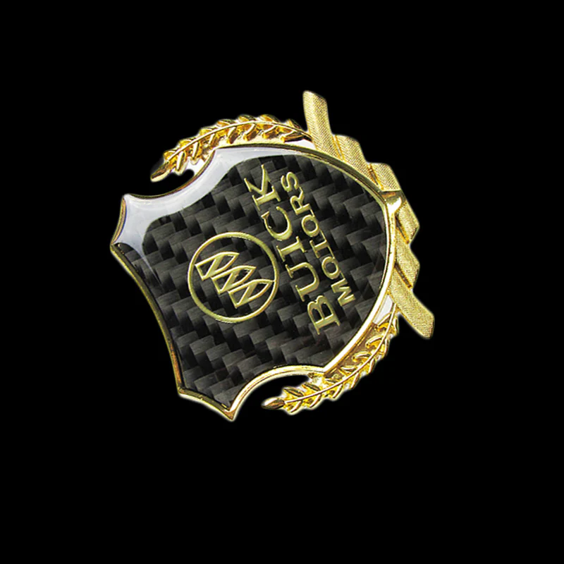 Carbon Fiber Metal Car Front Body Trunk Rear Side Emblem Gold Sticker For BUICK X2 - Image 5