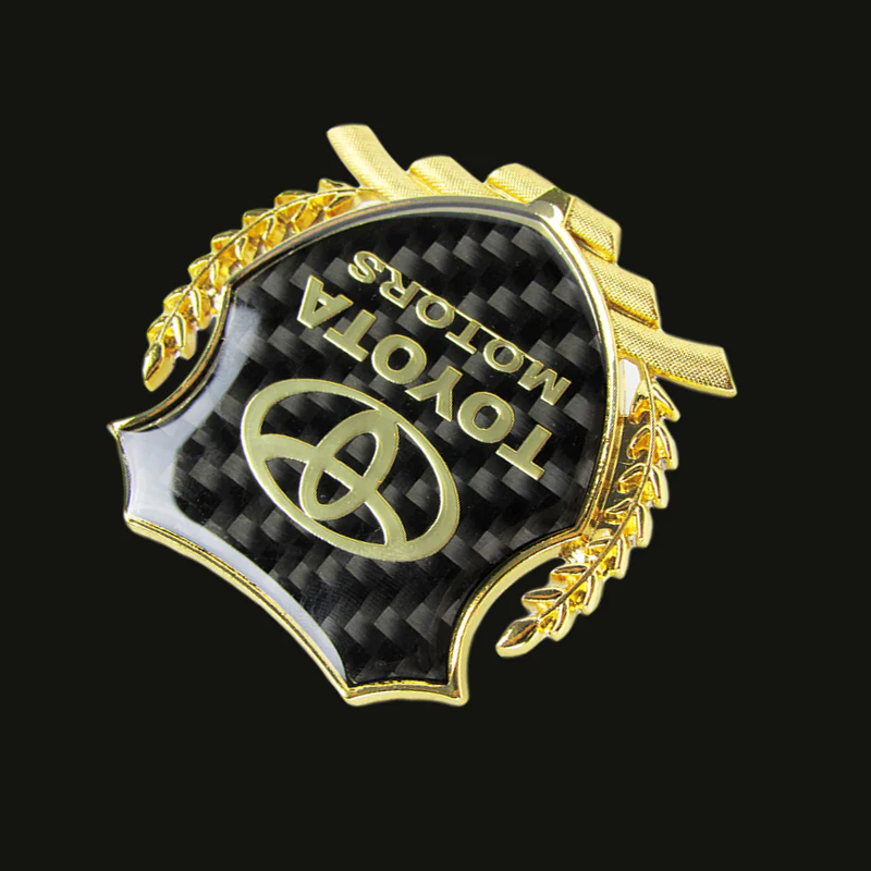 Carbon Fiber Metal Car Front Body Trunk Rear Side Emblem Gold Sticker for TOYOTA X2 - Image 6