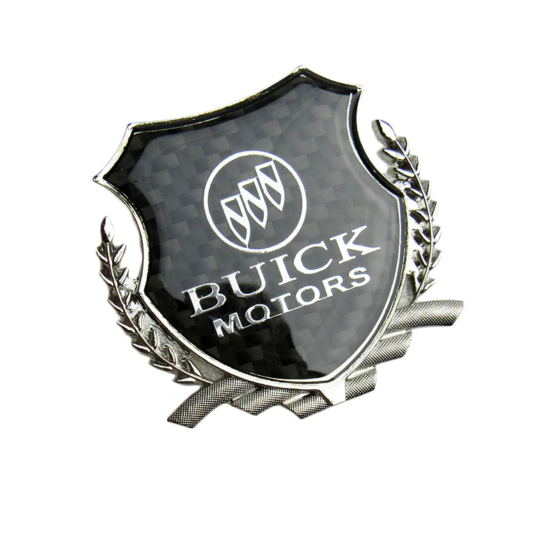 Carbon Fiber Metal Car Front Body Trunk Rear Side Emblem Silver Sticker For BUICK - Image 6