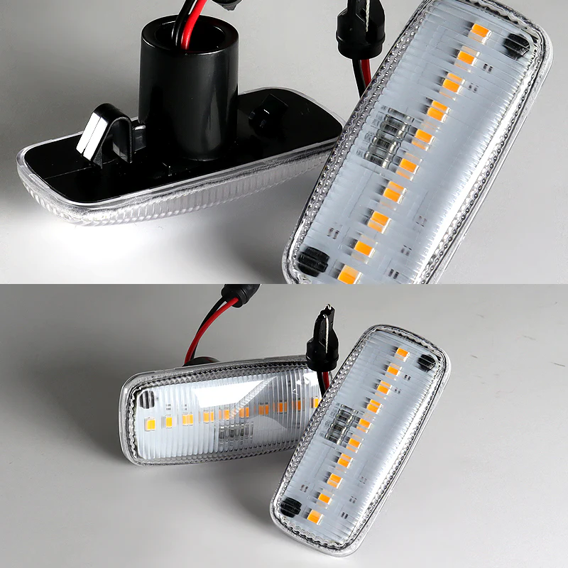 Chrysler 200 / 300C / Sebring Amber LED Turn Signal Front Side Marker Lights -Clear Lens - Image 4