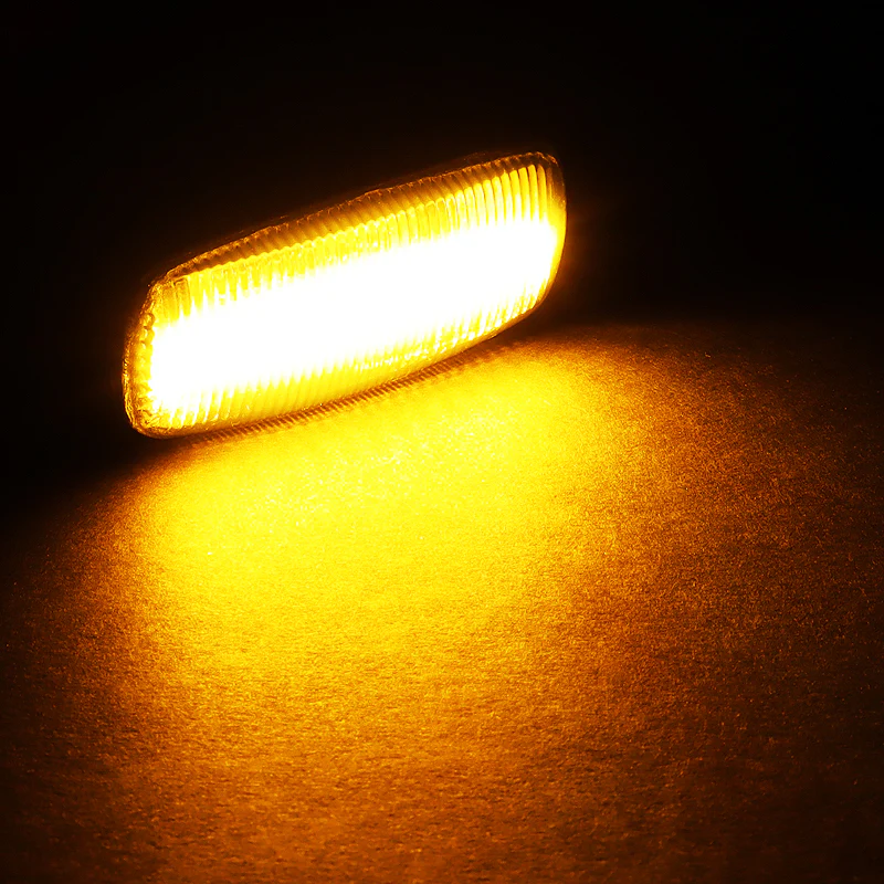 Chrysler 200 / 300C / Sebring Amber LED Turn Signal Front Side Marker Lights -Clear Lens - Image 5