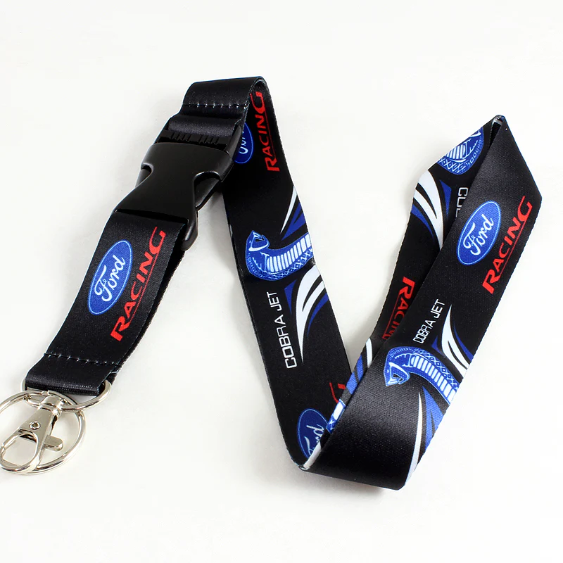 Ford Mustang Cobra Jet Black Keychain Lanyard - Image 3