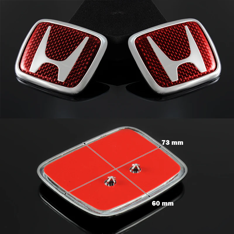 Red Carbon Fiber For JDM Type R New Emblem 1988 - 2000 Civic Integra Accord Acura Badge Set - Image 6