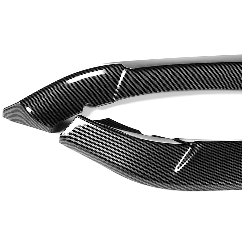 2002-2005 BMW 3-Series E46 Sedan Carbon Style 3-Piece Front Bumper Body Spoiler Splitter Lip Kit - Image 2
