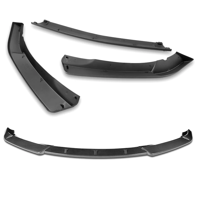 2002-2005 BMW 3-Series E46 Sedan Carbon Style 3-Piece Front Bumper Body Spoiler Splitter Lip Kit - Image 5