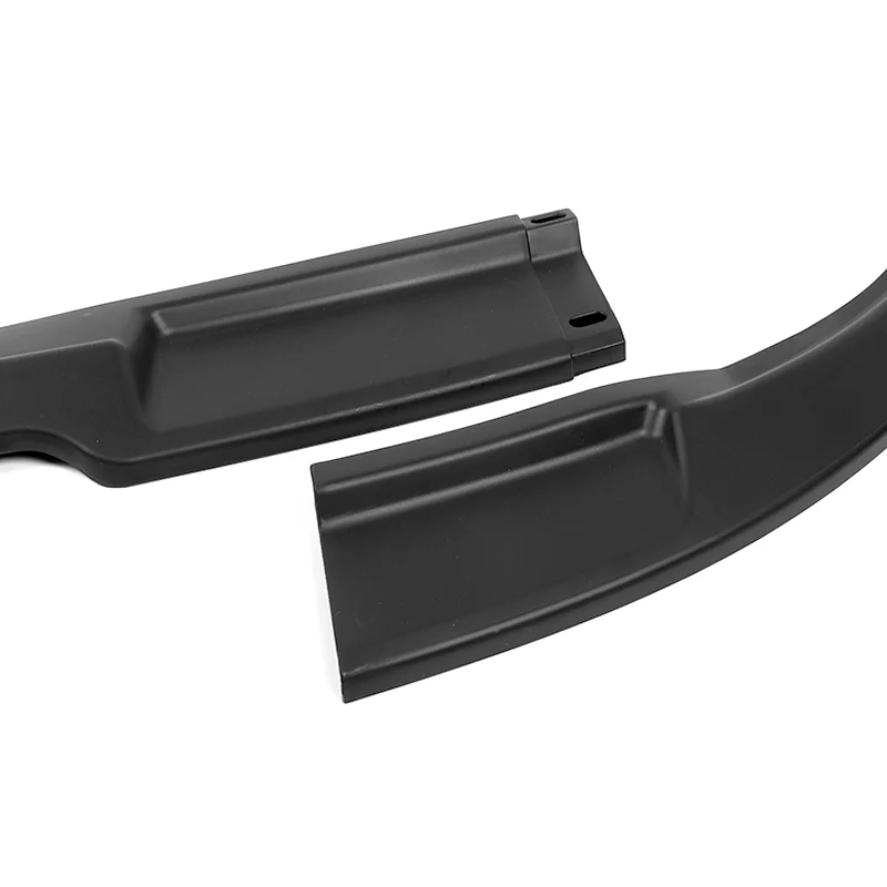 2003-2007 Infiniti G35 Coupe GT-Style Unpainted Black 3-Piece Front Bumper Body Spoiler Splitter Lip Kit with Metal Badge Emblems Set - Image 9