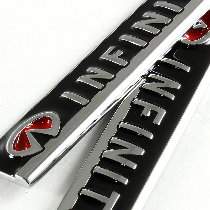 2007-2009 Infiniti G35 G37 4DR GT-Style Carbon Look 3-Piece Front Bumper Body Spoiler Splitter Lip Kit with Metal Emblems Set - Image 5