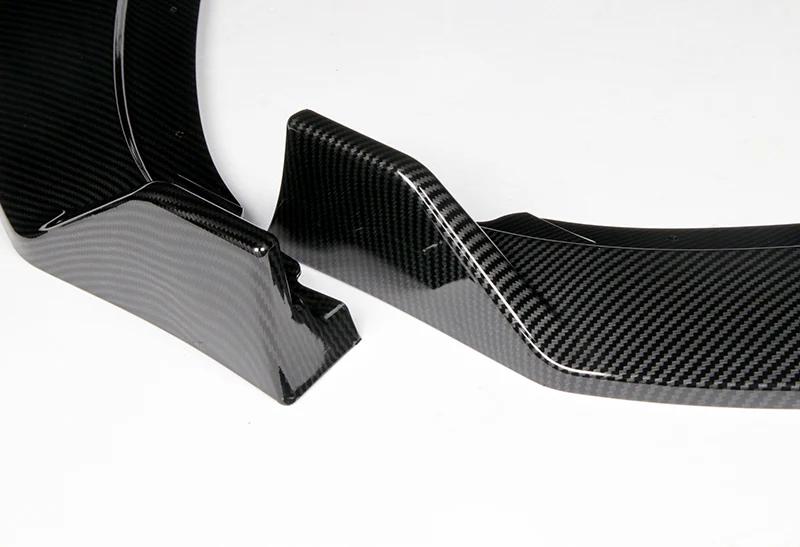 2016-2019 BMW 3-Series F30 F35 Carbon Look 3-Piece Front Bumper Body Spoiler Splitter Lip Kit with Hood Vinyl Sticker - Image 2