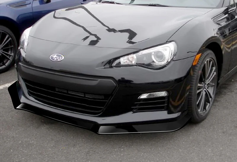 2013-2016 Subaru BRZ JDM CS-Style Painted Black 3-Piece Front Bumper Body Spoiler Splitter Lip Kit with Logo Keychain / Lanyard - Image 4