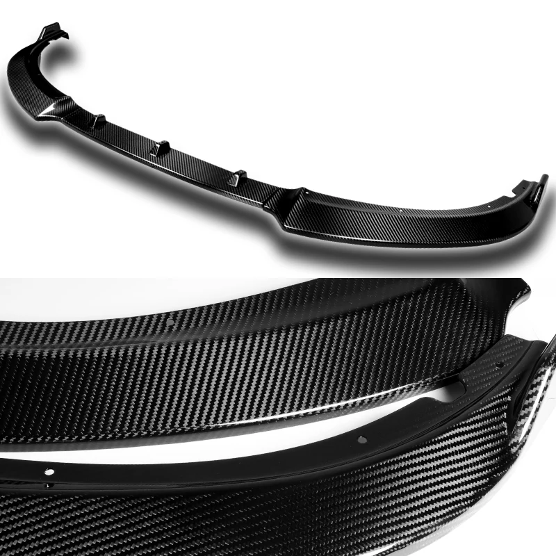 2019-2022 BMW G20 G21 3-Series Sport Real Carbon Fiber 3-Piece Front Bumper Body Spoiler Splitter Lip Kit - Image 2