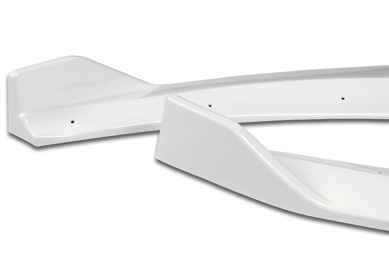 2017-2018 Ford Fusion/Mondeo Painted White 3-Piece Front Bumper Body Spoiler Splitter Lip Kit Keychain Set - Image 2
