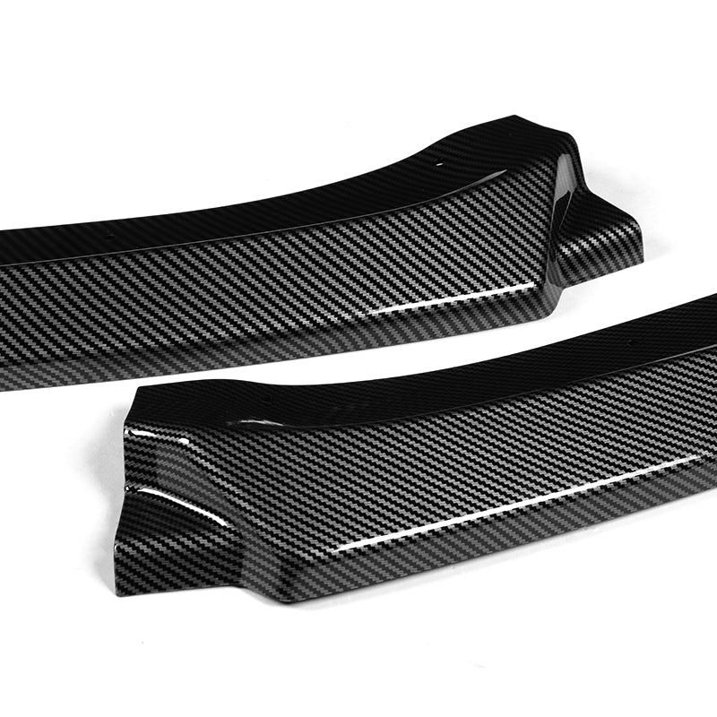 2017-2021 Honda Civic Hatchback Carbon Painted MUG Front Bumper Body Splitter Spoiler Lip 3PCS - Image 2