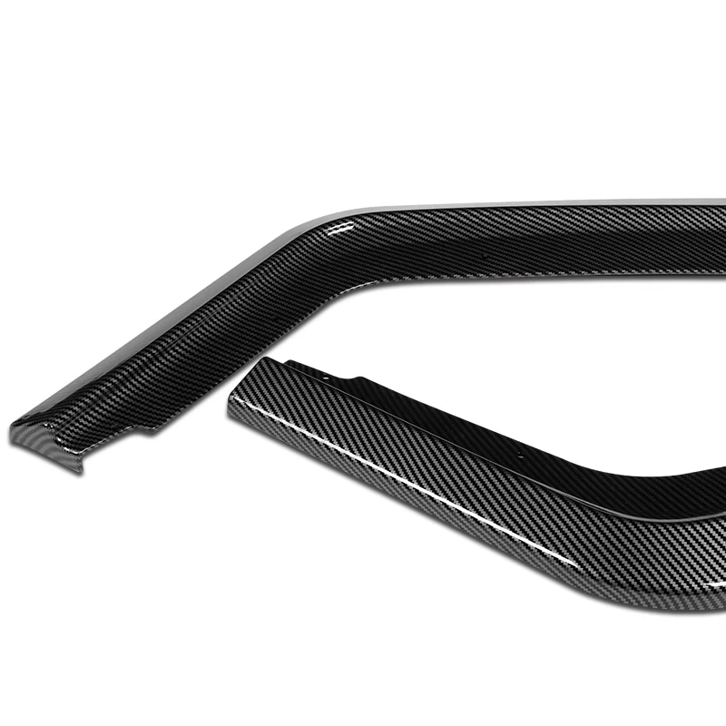 2017-2021 Honda Civic Hatchback Carbon Painted MUG Front Bumper Body Splitter Spoiler Lip 3PCS - Image 3