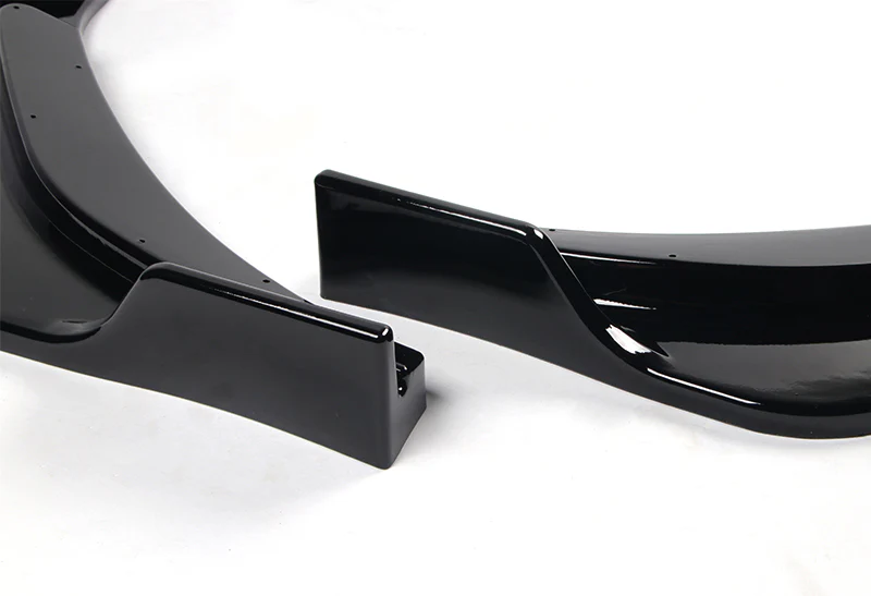 2019-2021 Chevrolet Malibu Painted Black 3-Piece Front Bumper Body Spoiler Splitter Lip Kit with Vinyl Decal - Image 2