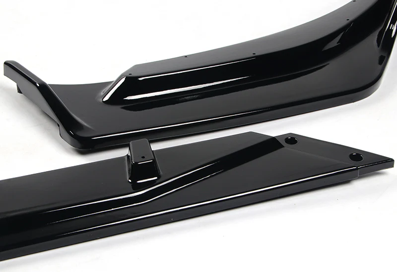 2019-2021 Chevrolet Malibu Painted Black 3-Piece Front Bumper Body Spoiler Splitter Lip Kit with Vinyl Decal - Image 6