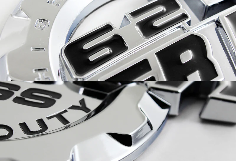 2PCS BLACK 6.2L V8 Superduty Boss Heavyduty Emblem SUPER DUTY Badge F fits F250 F350 - Image 2