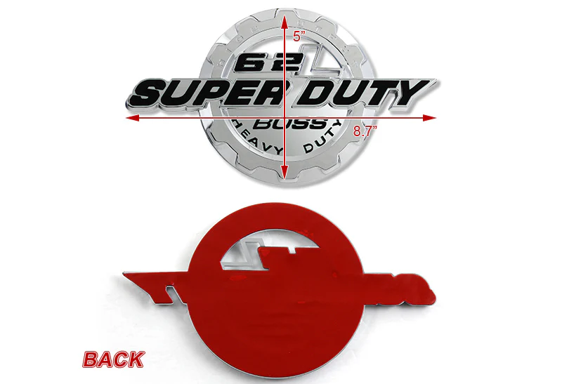 2PCS BLACK 6.2L V8 Superduty Boss Heavyduty Emblem SUPER DUTY Badge F fits F250 F350 - Image 3