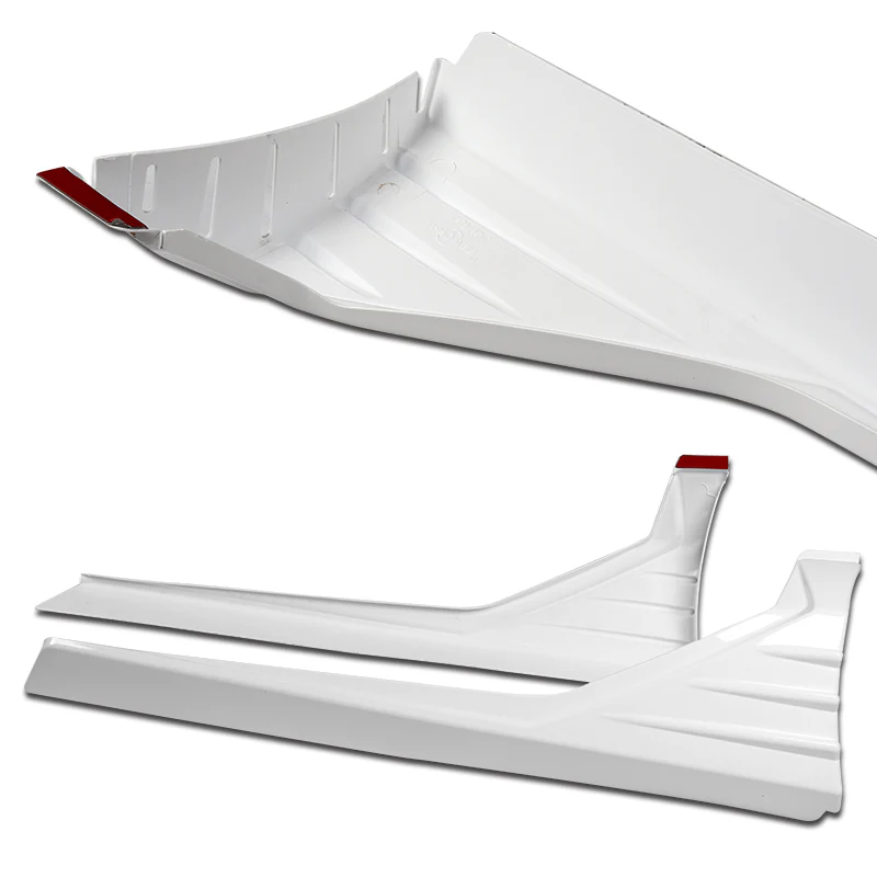 30.6" x 9.5" MP-Type Universal Painted White Side Skirt Rocker Splitters Diffuser Winglet - Image 3