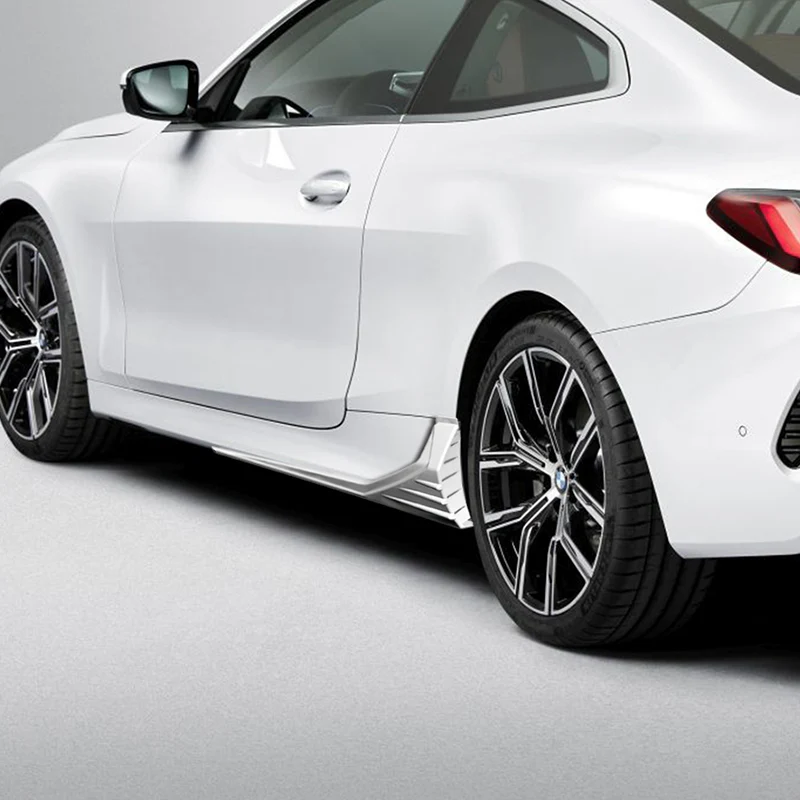30.6" x 9.5" MP-Type Universal Painted White Side Skirt Rocker Splitters Diffuser Winglet - Image 5