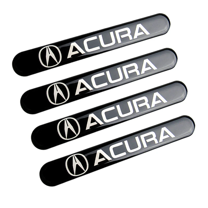 Acura Black Car Door Rear Trunk Side Fenders Bumper Badge Scratch Guard Sticker New 4pcs - Image 5