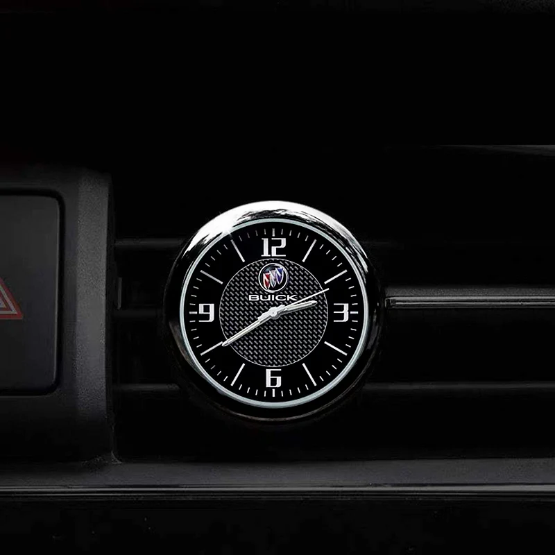 BUICK Set of Car 15" Steering Wheel Cover Carbon Fiber Look Leather with Exquisite Clock - Image 8