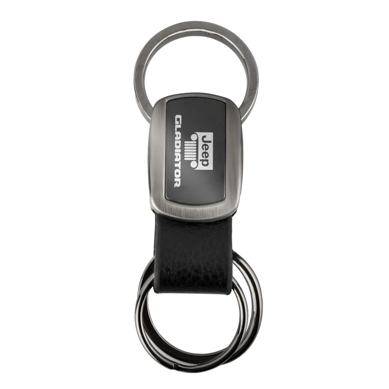 Jeep Gladiator Double Valet Leather Key Fob Key Chain Ring OFFICIAL LICENSED Au-Tomotive Gold - Image 6