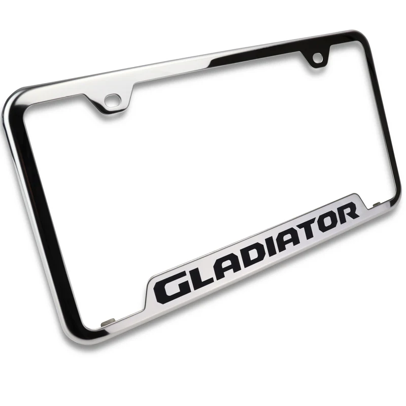 Au-Tomotive Gold for JEEP GLADIATOR Stainless Steel Mirrored Laser Etched License Plate Frame - GF.GLAD.EC - Image 2