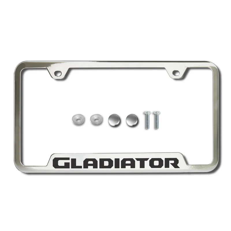 Au-Tomotive Gold for JEEP GLADIATOR Stainless Steel Mirrored Laser Etched License Plate Frame - GF.GLAD.EC - Image 3