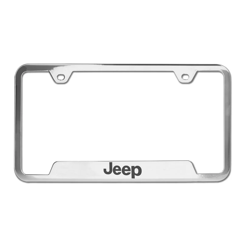 Au-Tomotive Gold Genuine JEEP Laser Etched Logo Stainless Steel Cut-Out License Plate Frame GF.JEE.EC - Image 5