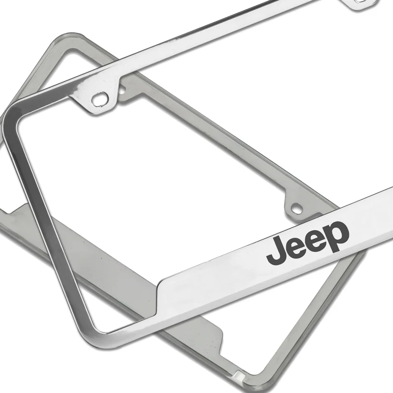 Au-Tomotive Gold Genuine JEEP Laser Etched Logo Stainless Steel Cut-Out License Plate Frame GF.JEE.EC - Image 7