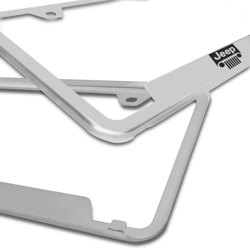 Au-Tomotive Gold Genuine JEEP Grille Laser Etched Logo Stainless Steel Cut-Out License Plate Frame GF.JEEG.EC - Image 3