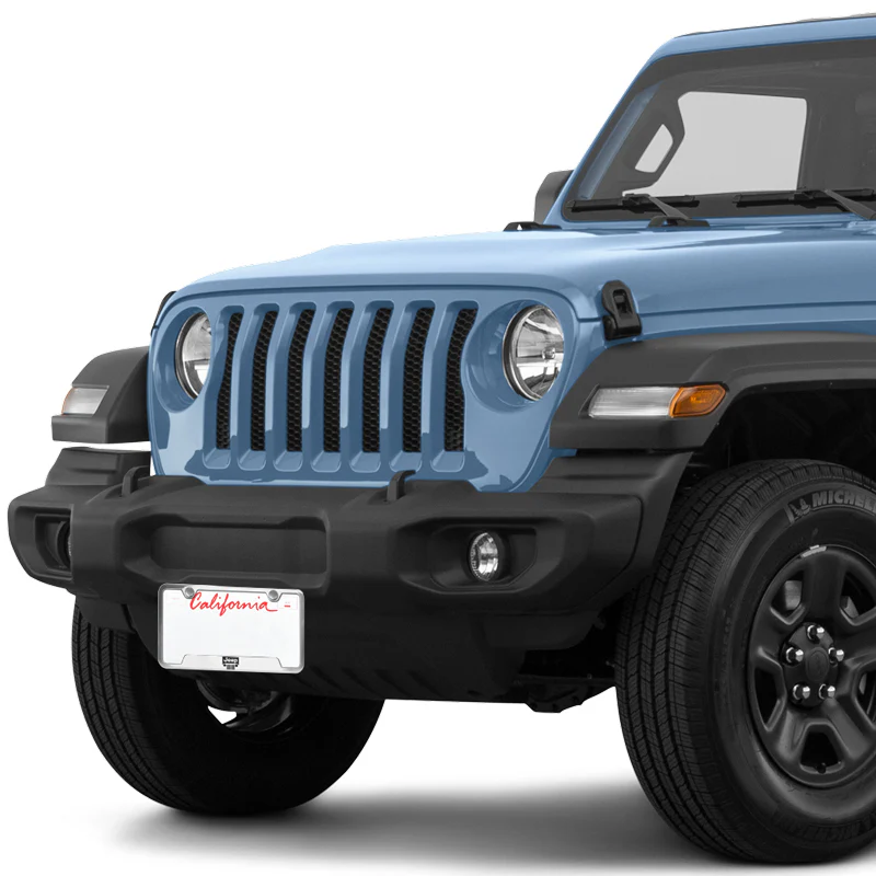 Au-Tomotive Gold Genuine JEEP Grille Laser Etched Logo Stainless Steel Cut-Out License Plate Frame GF.JEEG.EC - Image 4